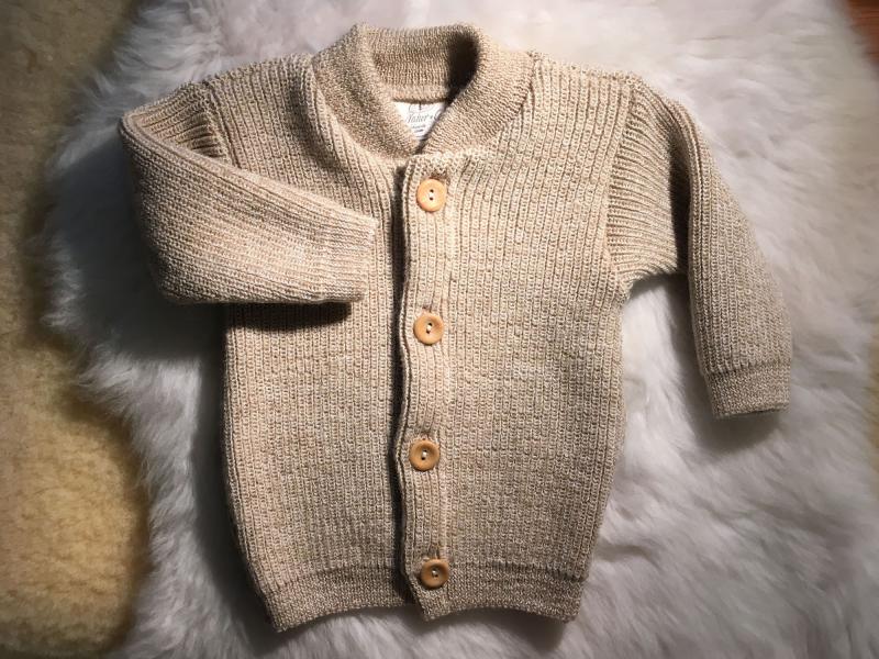 Baby-Wollstrickjacke Camelfarben/ beige